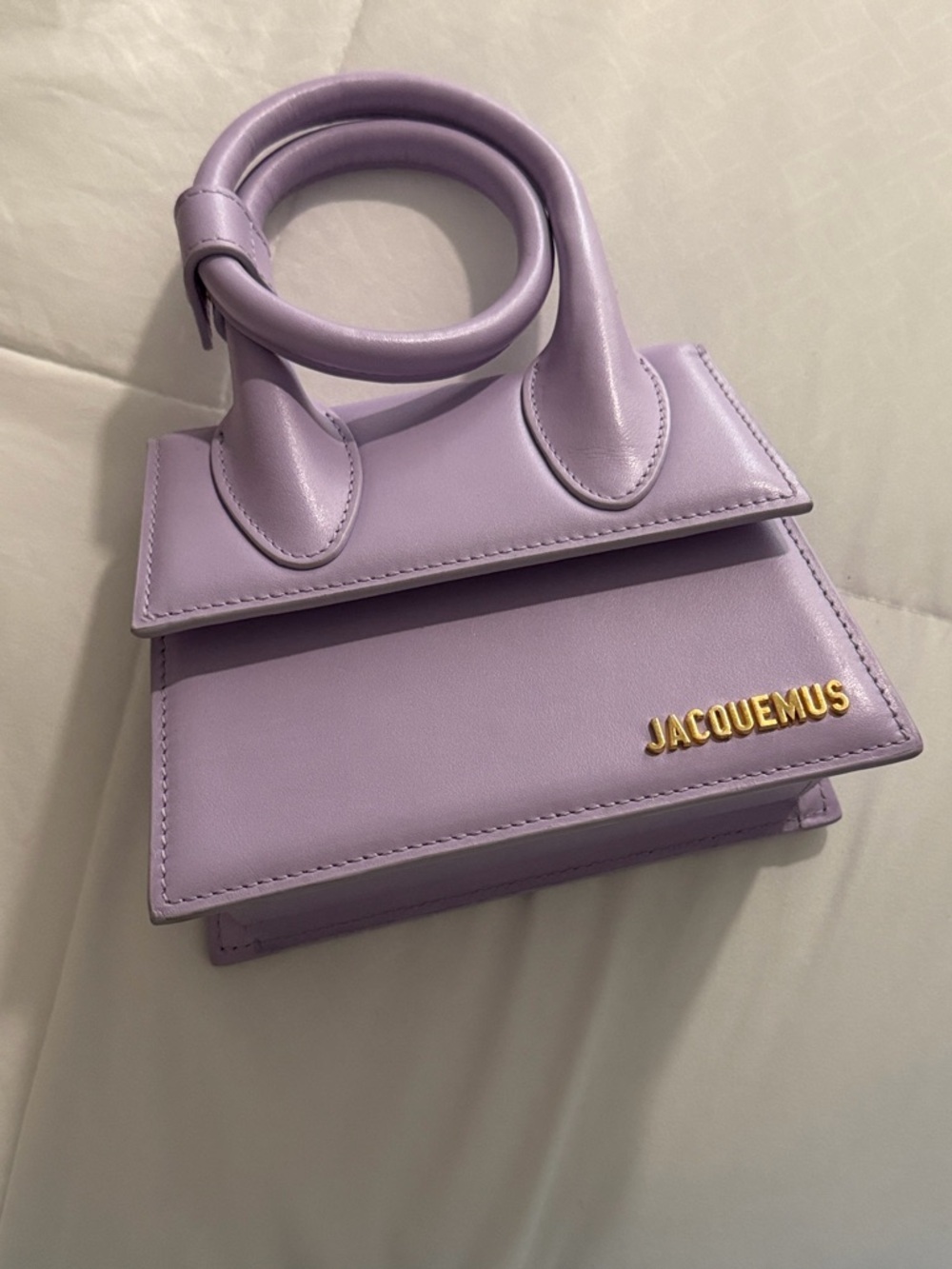 Jacquemus Lilac Le Chiquito Mini Bag with Round Handles